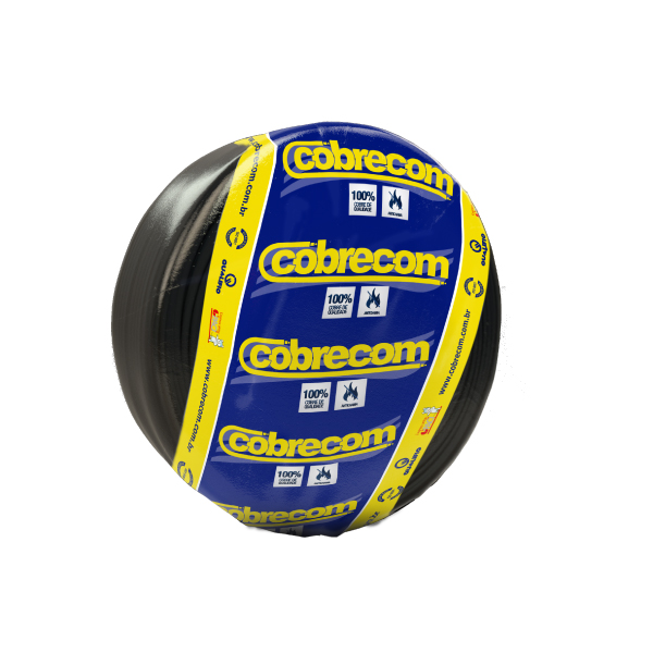 Cabo Flexível 750v 100m 2,5mm Preto Cobrecom - Ref.1150504401