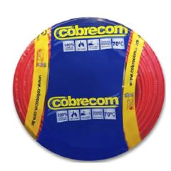 Fio Sólido 750V 06,00mm 100m Vermelho Cobrecom - Ref.1010706101