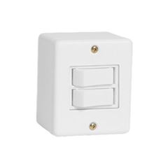 Interruptor Sobrepor 2Teclas 6a Branca Ilumi - Ref.6318