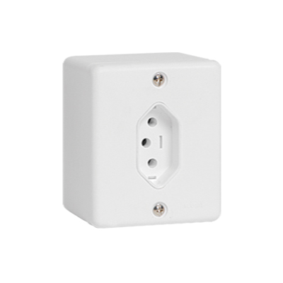 Tomada Sobrepor 10a Branca Ilumi - Ref.63140