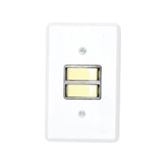 Interruptor Embutir 2Teclas Cinza Paralelo Ilumi - Ref.01324