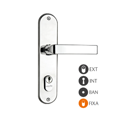 Fechadura Externa Italy Esp Soft Crom Silvana - Ref.96087