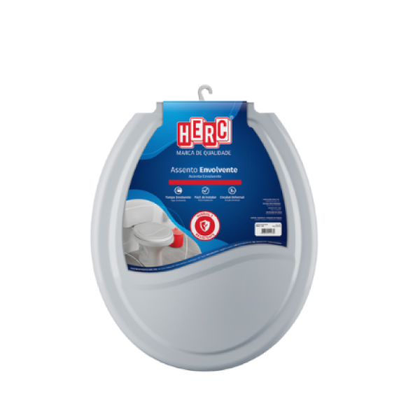 Assento Sanitário Envolvente Cinza Escuro Herc - Ref.387