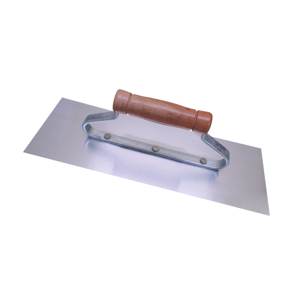 Desempenadeira Aço Lisa para Gesso com Cabo Madeira 12x31cm Momfort - Ref.404015