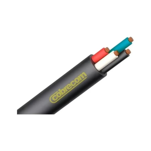 Cabo Pp Flexível 500V 4x6,00mm 100m Preto Cobrecom - Ref.1340704401