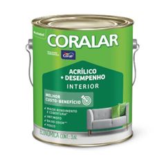 Tinta Fosco Coralar Acrilico Mais Desempenho 3,6l Verde Piscina - Ref.5202324