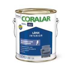 Tinta Fosco Coralar Latex Mais Economia 3,6L Branco Gelo - Ref.5206989