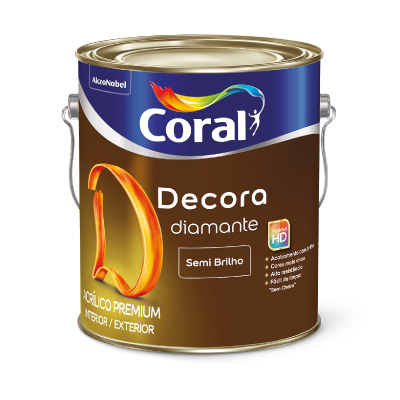 Base Mf Decora Diamante Semi Brilho 3,2L Coral - Ref.5238405