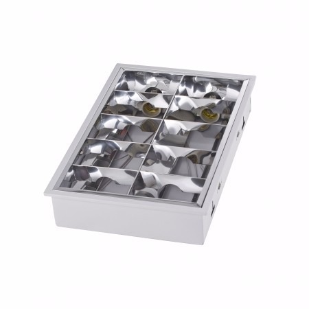 Luminária Alto Rendimento C/ Aletas Embutidas 4x20w Cromada Blumenau - Ref.62410004