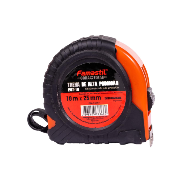 Trena Emborrachada C/Trava 10m X 25mm Famastil - Ref.F43.07