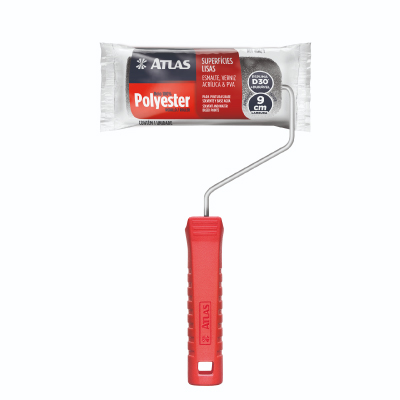 Rolo Espuma Cinza C/Cabo 09 Cm Atlas - Ref.406/9.