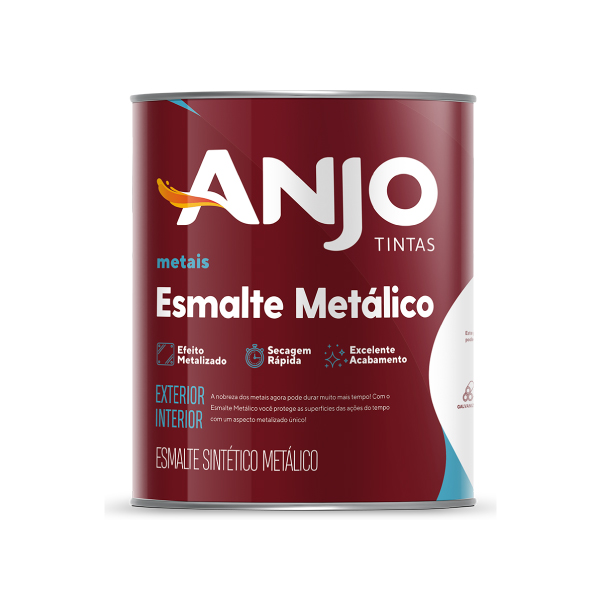 Esmalte Sintético Metálico Extra Rápido Ouro Savoia 900ml Anjo - Ref.13362-23