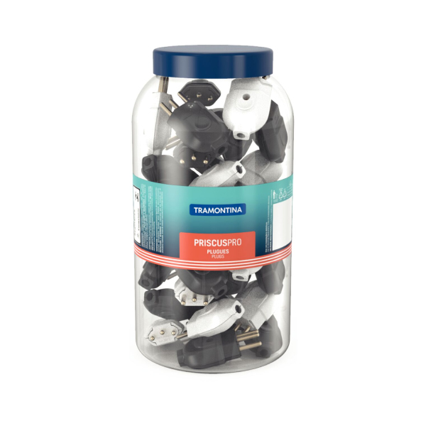 Pino Macho 10a 2p+T Pto/Bco Pote C/68 Tramontina - Ref.57412902