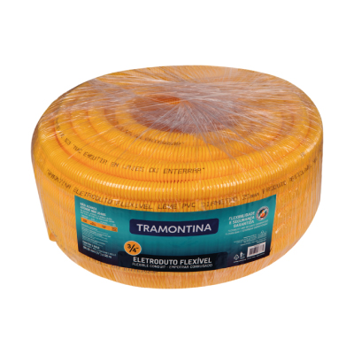 Mangueira Corrugada Amarela 25mm X 50m Tramontina - Ref.57505002