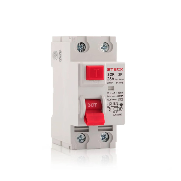 Disjuntor Residual Dr Bipolar 25a Steck - Ref.SDR22530