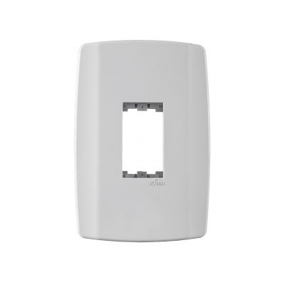Placa 4x2 com Suporte 1 Módulo Branca Slim Ilumi - Ref.82060