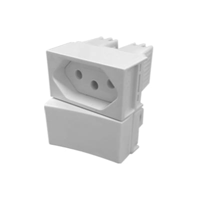 Monobloco Interruptor 1 Tecla + Tomada Slim / Lev 10a Ilumi - Ref.86200