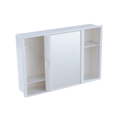 Armário Banheiro Versátil com Porta De Correr 28,6x41x9,6cm Branco Astra - Ref.A21*BR1