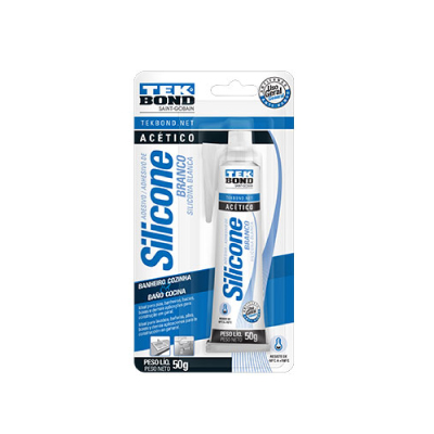 Adesivo Silicone Acético Uso Geral Branco 50g Tekbond - Ref.22004001202