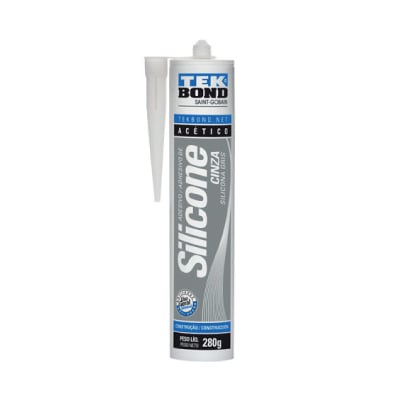 Adesivo Silicone Acético Uso Geral Cinza 280g Tekbond - Ref.22014002000