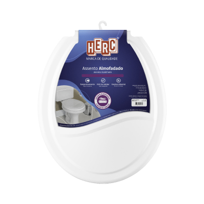 Assento Sanitário Almofadado Branco Herc - Ref.2385