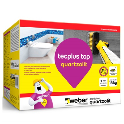 Argamassa Polimérica Impermeável Tecplus Top 18kg Quartzolit - Ref.33223.09.34.051