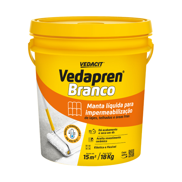 Impermeabilizante Parede Vedapren Branco 18kg Vedacit - Ref.112551