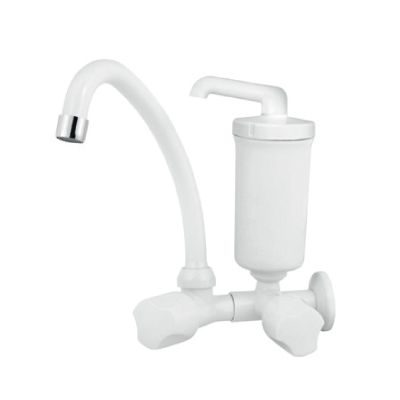 Torneira C/Purificador Parede Foz Branco Viqua - Ref.1210402