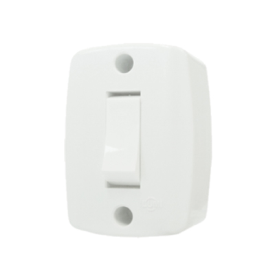 Interruptor Sobrepor Retangular 1Tecla 6a Branca Ilumi - Ref.16553