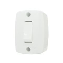 INTERRUPTOR SOBREPOR RETANGULAR 1 TECLA 6A BRANCA ILUMI - Ref.16553