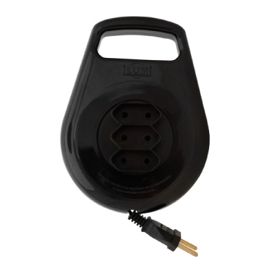 Extensão Enrolável 2p 5m Preta Ilumi - Ref.16974