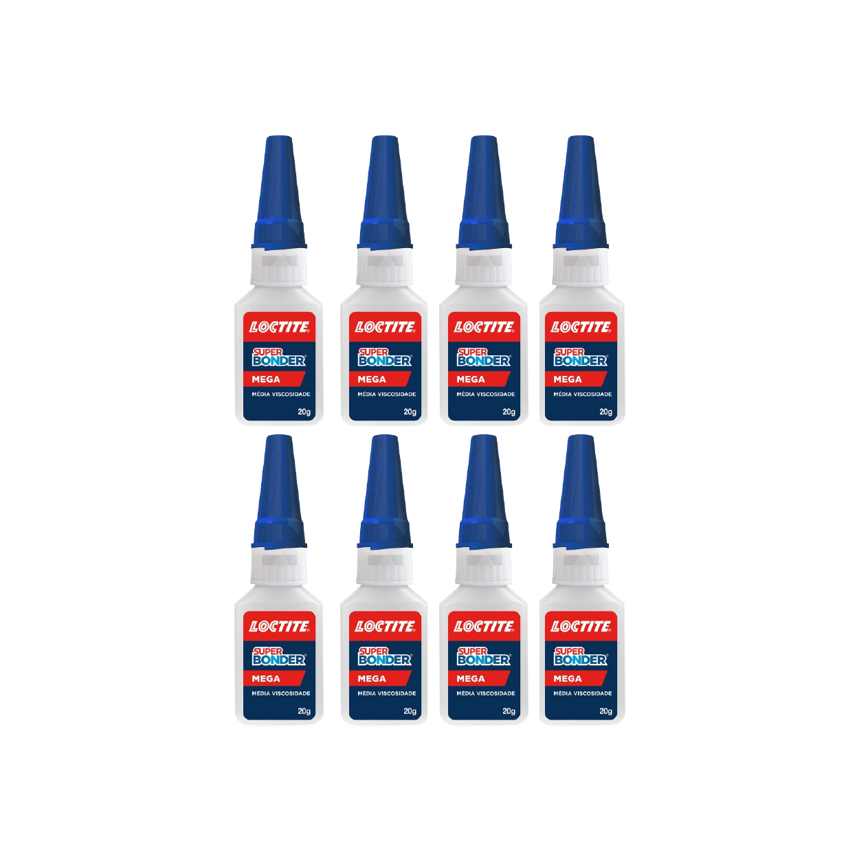 Cola Instantânea Super Bonder Mega 20g C/8 Loctite - Ref.2671995