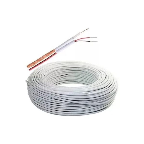 Cabo Coaxial Cftv Bipolar 80% 100m Foxlux - Ref.66.15