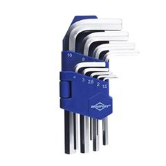 JOGO CHAVE ALLEN HEXAGONAL 9PCS BRASFORT - Ref.7829