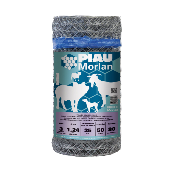 Tela Hexagonal Arame Tela Mangueirão 18x0,80m Morlan - Ref.393