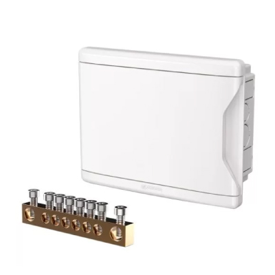 Quadro Distribuicão C/ Barramento Embutir 6 Nema / 8 Din Krona - Ref.1277