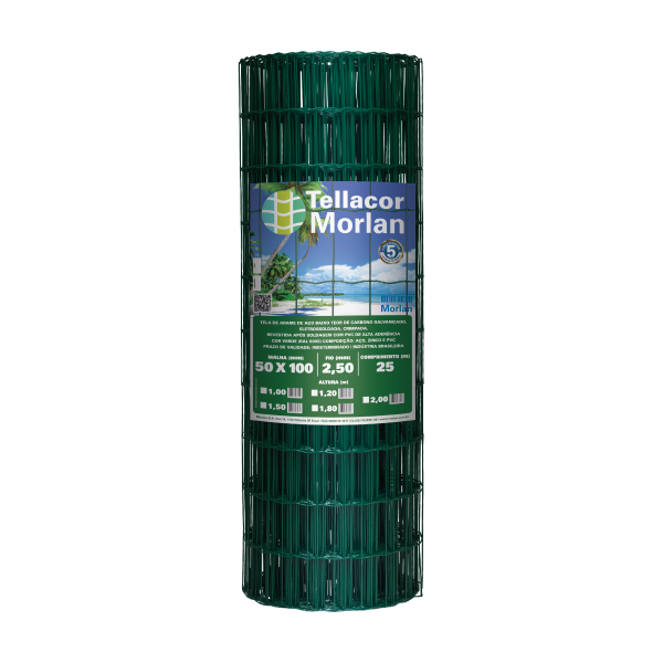 Tela Revestida Pvc Tellacor Verde 1x25m Morlan - Ref.3721