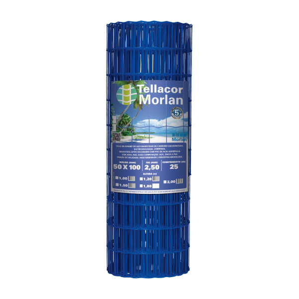Tela Revestida Pvc Tellacor Azul 1x25m Morlan - Ref.3737