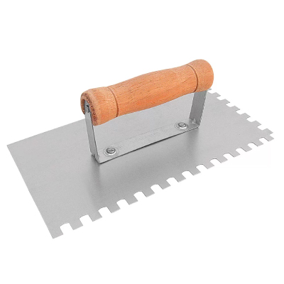 Desempenadeira Aço Dentada C/Cabo Madeira 12x24cm Thompson - Ref.95