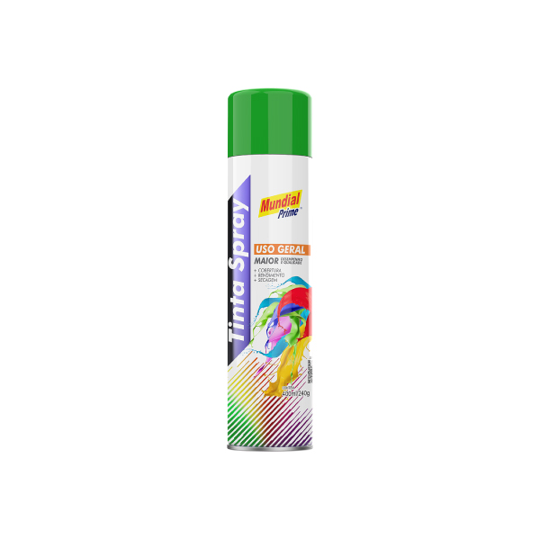 Tinta Spray Geral Verde Escuro 400ml Mundial Prime - Ref.AE01000070