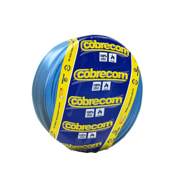 Cabo Flexível 750V 100m 25mm Azul Cobrecom - Ref.1151002401