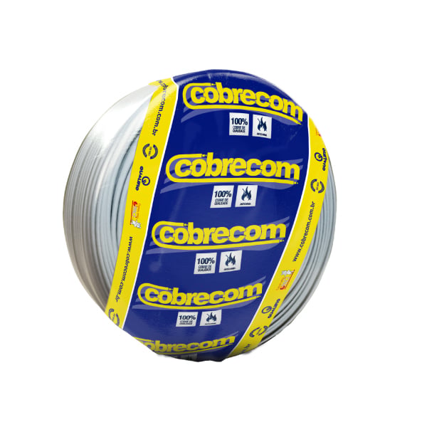 Cabo Flexível 750V 100m 25mm Branco Cobrecom - Ref.1151003401