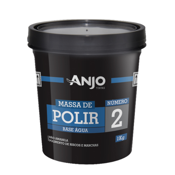 Massa Polir N2 Branca Base Agua 1kg Anjo - Ref.023246-34
