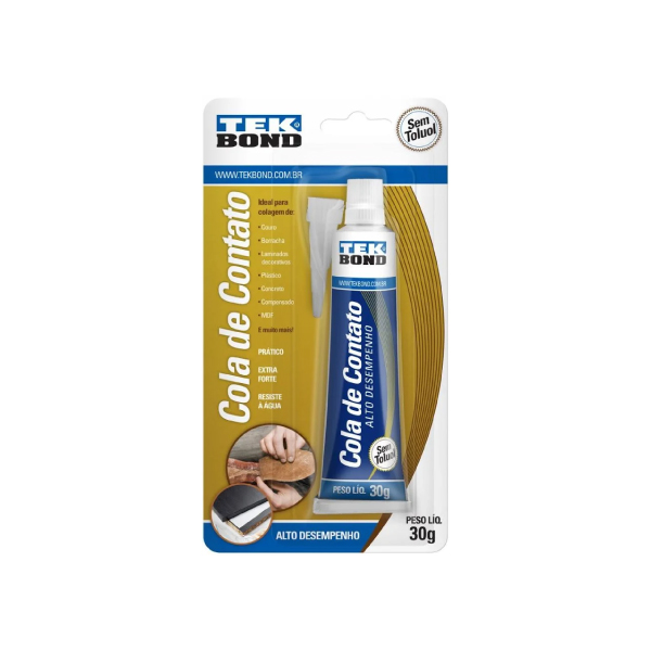 Cola Capoteiro / Adesivo De Contato 30g com 12 Tekbond - Ref.69957367252