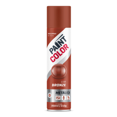 Tinta Spray Metálica Bronze 350ml Paintcolor - Ref.551.0013