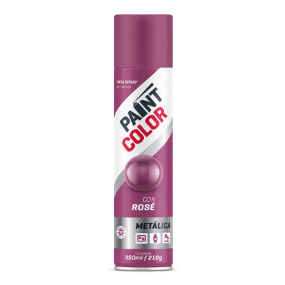 Tinta Spray Metálica Rose 350ml Paintcolor - Ref.551.0010