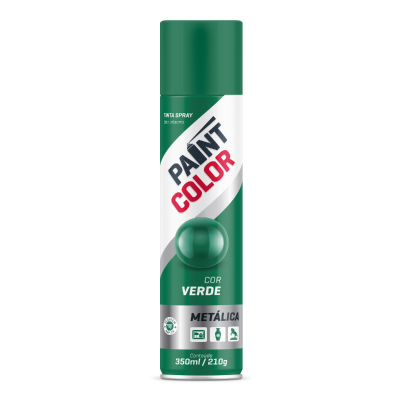 Tinta Spray Metálica Verde 350ml Paintcolor - Ref.551.0009