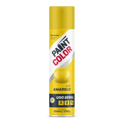 Tinta Spray Geral Amarelo 350ml Paintcolor - Ref.551.0102