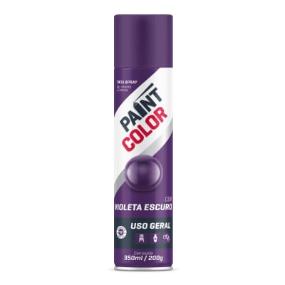 Tinta Spray Geral Violeta Escuro 350ml Paintcolor - Ref.551.0138/551.0020