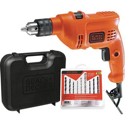 Furadeira Impacto 560w C/Maleta E Acessórios 3/8'' 220v Black Decker - Ref.TM500KB9B2